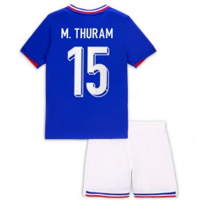 Francie Marcus Thuram #15 Dětské Domácí dres komplet ME 2024 Krátký Rukáv (+ trenýrky)